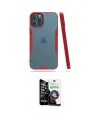 ieg™ iPhone 12 Pro Max Kılıf Atlas Asil Serisi - Şeffaf Temperli Cam Ekran Koruyucu