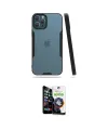 ieg™ iPhone 12 Pro Max Kılıf Atlas Asil Serisi - Şeffaf Temperli Cam Ekran Koruyucu