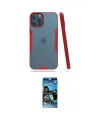 ieg™ iPhone 12 Pro Max Kılıf Atlas Asil Serisi - Siyah 34D Izgaralı Cam