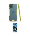 ieg™ iPhone 12 Pro Max Kılıf Atlas Asil Serisi - Siyah 34D Izgaralı Cam