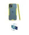 ieg™ iPhone 12 Pro Max Kılıf Atlas Asil Serisi - Siyah 3D Antistatik Seramik Nano Ekran Koruyucu