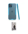 ieg™ iPhone 12 Pro Max Kılıf Atlas Asil Serisi - Siyah Bilvis Hayalet Cam Ekran Koruyucu