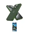 ieg™ iPhone 12 Pro Max Kılıf Atlas Form - Siyah 34D Izgaralı Cam