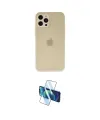 ieg™ iPhone 12 Pro Max Kılıf Atlas Minimal Prime - Siyah 3D Antistatik Cam Ekran Koruyucu