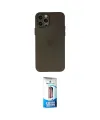 ieg™ iPhone 12 Pro Max Kılıf Atlas Minimal Prime - Siyah 5D Eko Cam Ekran Koruyucu