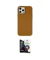 ieg™ iPhone 12 Pro Max Kılıf Çekirdek Çizgi - Şeffaf Temperli Cam Ekran Koruyucu