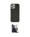 ieg™ iPhone 12 Pro Max Kılıf Çekirdek Çizgi - Şeffaf Temperli Cam Ekran Koruyucu
