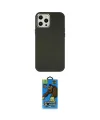 ieg™ iPhone 12 Pro Max Kılıf Çekirdek Çizgi - Siyah 18D Cam Ekran Koruyucu
