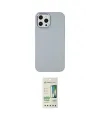 ieg™ iPhone 12 Pro Max Kılıf Çekirdek Çizgi - Siyah 20D Premium Cam Ekran Koruyucu