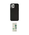 ieg™ iPhone 12 Pro Max Kılıf Çekirdek Çizgi - Siyah 20D Premium Cam Ekran Koruyucu
