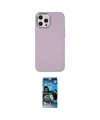 ieg™ iPhone 12 Pro Max Kılıf Çekirdek Çizgi - Siyah 34D Izgaralı Cam