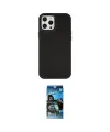 ieg™ iPhone 12 Pro Max Kılıf Çekirdek Çizgi - Siyah 34D Izgaralı Cam