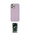 ieg™ iPhone 12 Pro Max Kılıf Çekirdek Çizgi - Siyah 360 Mat Full Body Arka Koruyucu