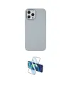 ieg™ iPhone 12 Pro Max Kılıf Çekirdek Çizgi - Siyah 3D Antistatik Cam Ekran Koruyucu