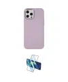 ieg™ iPhone 12 Pro Max Kılıf Çekirdek Çizgi - Siyah 3D Antistatik Seramik Nano Ekran Koruyucu