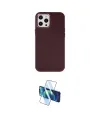 ieg™ iPhone 12 Pro Max Kılıf Çekirdek Çizgi - Siyah 3D Antistatik Seramik Nano Ekran Koruyucu