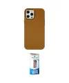 ieg™ iPhone 12 Pro Max Kılıf Çekirdek Çizgi - Siyah 5D Eko Cam Ekran Koruyucu