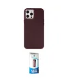 ieg™ iPhone 12 Pro Max Kılıf Çekirdek Çizgi - Siyah 5D Eko Cam Ekran Koruyucu