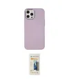ieg™ iPhone 12 Pro Max Kılıf Çekirdek Çizgi - Siyah 6D Mat Seramik Hayalet Nano Ekran Koruyucu