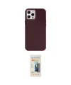 ieg™ iPhone 12 Pro Max Kılıf Çekirdek Çizgi - Siyah 6D Mat Seramik Hayalet Nano Ekran Koruyucu