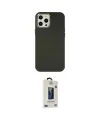 ieg™ iPhone 12 Pro Max Kılıf Çekirdek Çizgi - Siyah Bilvis Hayalet Cam Ekran Koruyucu
