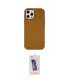 ieg™ iPhone 12 Pro Max Kılıf Çekirdek Çizgi - Siyah Joko 5D Cam
