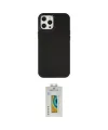 ieg™ iPhone 12 Pro Max Kılıf Çekirdek Çizgi - Siyah Polymer Nano Ekran Koruyucu