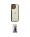 ieg™ iPhone 12 Pro Max Kılıf Çekirdek Klasik Serisi - Siyah Bilvis Hayalet Cam Ekran Koruyucu