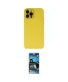 ieg™ iPhone 12 Pro Max Kılıf Çekirdek Modern Serisi - Siyah 34D Izgaralı Cam