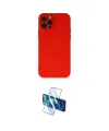 ieg™ iPhone 12 Pro Max Kılıf Çekirdek Modern Serisi - Siyah 3D Antistatik Cam Ekran Koruyucu