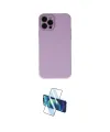 ieg™ iPhone 12 Pro Max Kılıf Çekirdek Modern Serisi - Siyah 3D Antistatik Cam Ekran Koruyucu