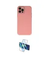 ieg™ iPhone 12 Pro Max Kılıf Çekirdek Modern Serisi - Siyah 3D Antistatik Cam Ekran Koruyucu