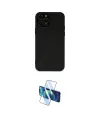 ieg™ iPhone 12 Pro Max Kılıf Çekirdek Modern Serisi - Siyah 3D Antistatik Cam Ekran Koruyucu