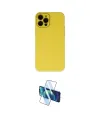 ieg™ iPhone 12 Pro Max Kılıf Çekirdek Modern Serisi - Siyah 3D Antistatik Seramik Nano Ekran Koruyucu