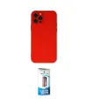 ieg™ iPhone 12 Pro Max Kılıf Çekirdek Modern Serisi - Siyah 5D Eko Cam Ekran Koruyucu
