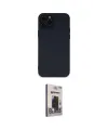 ieg™ iPhone 12 Pro Max Kılıf Çekirdek Modern Serisi - Siyah Bilvis Hayalet Cam Ekran Koruyucu