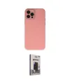 ieg™ iPhone 12 Pro Max Kılıf Çekirdek Modern Serisi - Siyah Bilvis Hayalet Cam Ekran Koruyucu