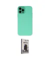 ieg™ iPhone 12 Pro Max Kılıf Çekirdek Modern Serisi - Siyah Bilvis Hayalet Cam Ekran Koruyucu