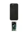 ieg™ iPhone 12 Pro Max Kılıf Çekirdek Yansıma - Siyah 360 Mat Full Body Arka Koruyucu