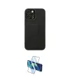 ieg™ iPhone 12 Pro Max Kılıf Çekirdek Yansıma - Siyah 3D Antistatik Cam Ekran Koruyucu