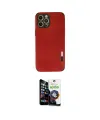 ieg™ iPhone 12 Pro Max Kılıf Doruk Asil Koleksiyonu - Şeffaf Temperli Cam Ekran Koruyucu
