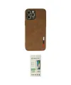 ieg™ iPhone 12 Pro Max Kılıf Doruk Asil Koleksiyonu - Siyah 20D Premium Cam Ekran Koruyucu