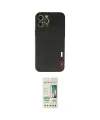 ieg™ iPhone 12 Pro Max Kılıf Doruk Asil Koleksiyonu - Siyah 20D Premium Cam Ekran Koruyucu