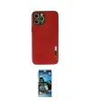 ieg™ iPhone 12 Pro Max Kılıf Doruk Asil Koleksiyonu - Siyah 34D Izgaralı Cam