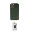ieg™ iPhone 12 Pro Max Kılıf Doruk Asil Koleksiyonu - Siyah Bilvis Hayalet Cam Ekran Koruyucu