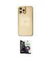 ieg™ iPhone 12 Pro Max Kılıf Doruk Doku Prime - Şeffaf Temperli Cam Ekran Koruyucu