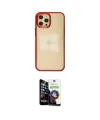 ieg™ iPhone 12 Pro Max Kılıf Doruk Doku Prime - Şeffaf Temperli Cam Ekran Koruyucu