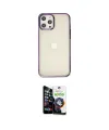 ieg™ iPhone 12 Pro Max Kılıf Doruk Doku Prime - Şeffaf Temperli Cam Ekran Koruyucu