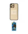 ieg™ iPhone 12 Pro Max Kılıf Doruk Doku Prime - Siyah 18D Cam Ekran Koruyucu