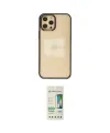 ieg™ iPhone 12 Pro Max Kılıf Doruk Doku Prime - Siyah 20D Premium Cam Ekran Koruyucu